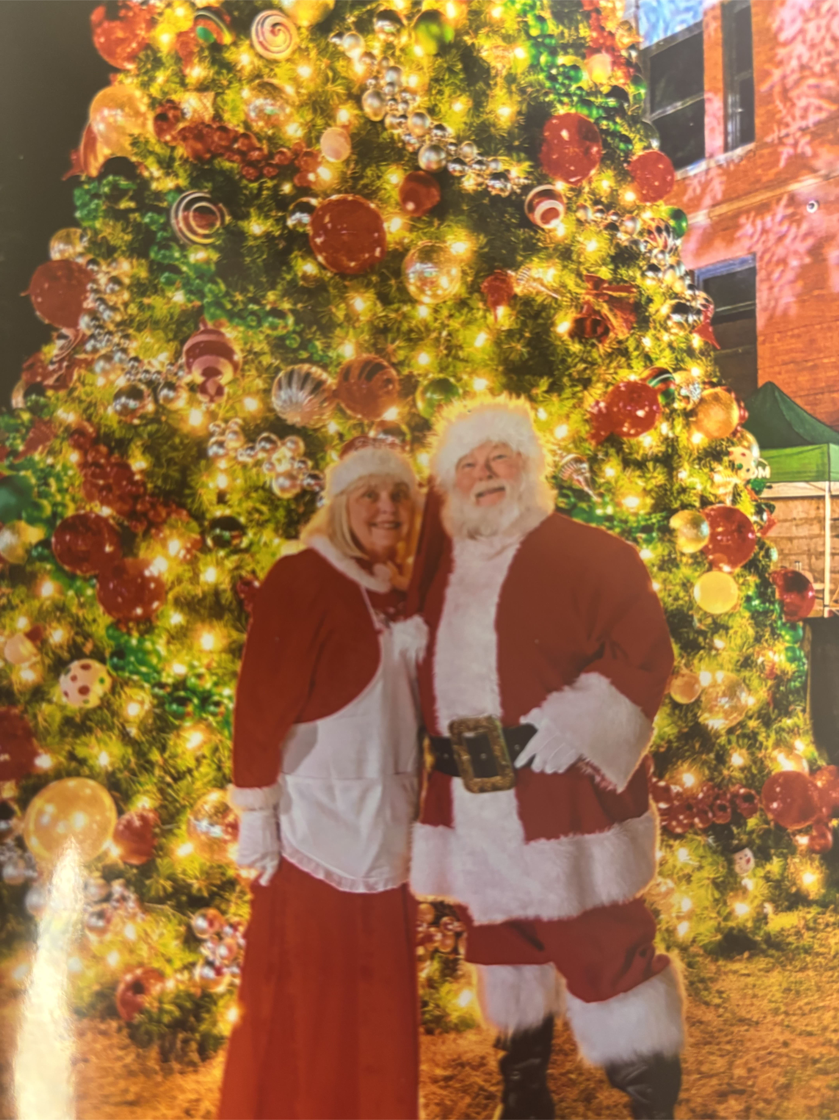 Patient Bob, dressed as Santa